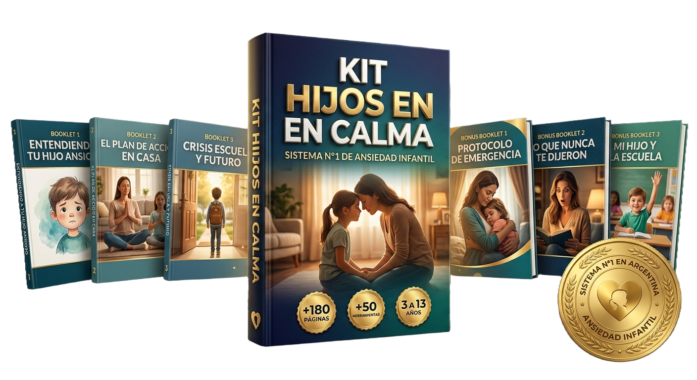 KIT HIJOS EN CALMA™ 2026 — Sistema de Control  de Ansiedad Infantil | 3 Tomos + 3 Bonos GRATIS