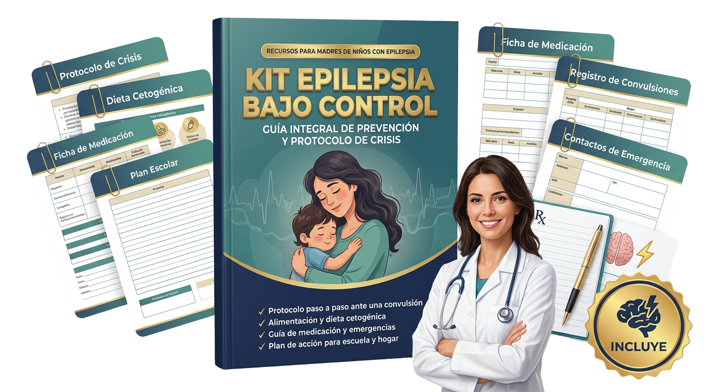 KIT EPILEPSIA BAJO CONTROL™ COMPLETO 2026 — 4 Tomos +  3 Bonos + PRO | Conducta, Medicación y Derechos | PDF Digital